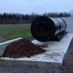 Discharge end of the Actium Classic Rotating Composter